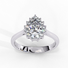 0.53 Carat Heart-Shaped Lab-Grown Diamond Ring in 18K Gold