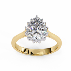 0.53 Carat Heart-Shaped Lab-Grown Diamond Ring in 18K Gold