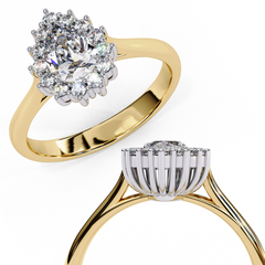 0.53 Carat Heart-Shaped Lab-Grown Diamond Ring in 18K Gold