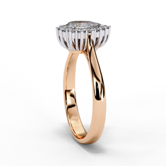 0.53 Carat Heart-Shaped Lab-Grown Diamond Ring in 18K Gold
