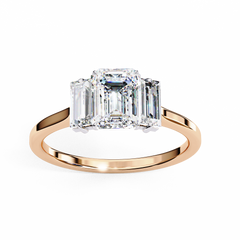 Angelina Jolie Inspired 1.44 Carat Emerald Cut Engagement Ring