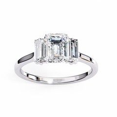 Angelina Jolie Inspired 1.44 Carat Emerald Cut Engagement Ring