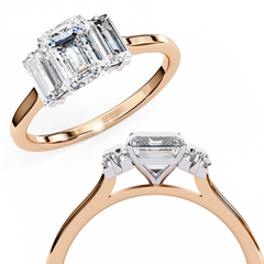 Angelina Jolie Inspired 1.44 Carat Emerald Cut Engagement Ring