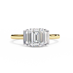 Angelina Jolie Inspired 1.44 Carat Emerald Cut Engagement Ring