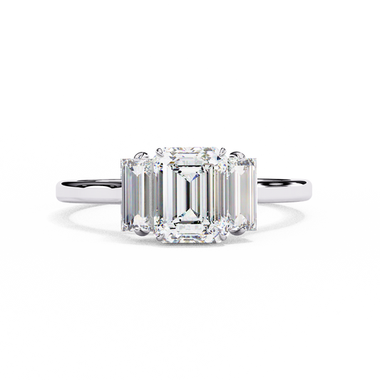 Angelina Jolie Inspired 1.44 Carat Emerald Cut Engagement Ring
