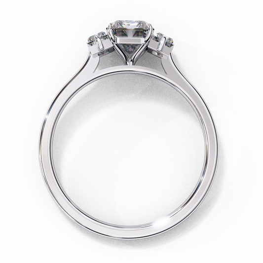 Angelina Jolie Inspired 1.44 Carat Emerald Cut Engagement Ring