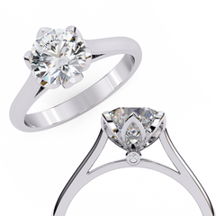 1.41 ct Round Lab-Grown Diamond Solitaire Ring in 18K Gold