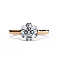 1.41 ct Round Lab-Grown Diamond Solitaire Ring in 18K Gold