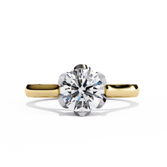 1.41 ct Round Lab-Grown Diamond Solitaire Ring in 18K Gold