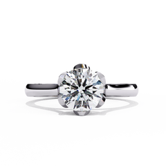1.41 ct Round Lab-Grown Diamond Solitaire Ring in 18K Gold
