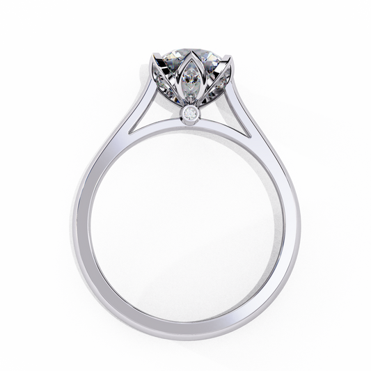 1.41 ct Round Lab-Grown Diamond Solitaire Ring in 18K Gold