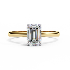 1.2 Carat Emerald Cut Lab-Grown Diamond Solitaire Engagement Ring in 18K White Gold