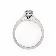 1.2 Carat Emerald Cut Lab-Grown Diamond Solitaire Engagement Ring in 18K White Gold