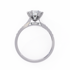 1.42 Carat Round Lab-Grown Diamond Ring in 18K Gold