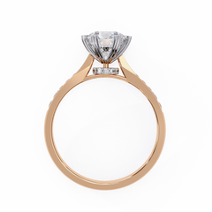 1.42 Carat Round Lab-Grown Diamond Ring in 18K Gold