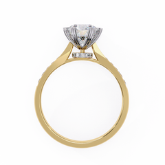 1.42 Carat Round Lab-Grown Diamond Ring in 18K Gold