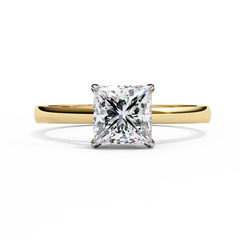 1.04 Carat Emerald Cut Lab-Grown Diamond Solitaire Engagement Ring in 18K White Gold