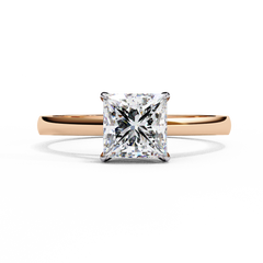 1.04 Carat Emerald Cut Lab-Grown Diamond Solitaire Engagement Ring in 18K White Gold