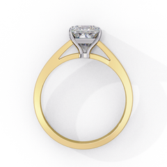 1.04 Carat Emerald Cut Lab-Grown Diamond Solitaire Engagement Ring in 18K White Gold