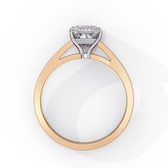 1.04 Carat Emerald Cut Lab-Grown Diamond Solitaire Engagement Ring in 18K White Gold