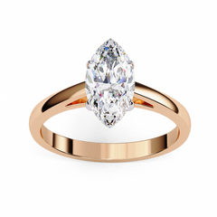 0.86 Carat Emerald Cut Lab-Grown Diamond Solitaire Engagement Ring in 18K White Gold