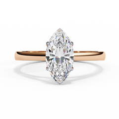 0.86 Carat Emerald Cut Lab-Grown Diamond Solitaire Engagement Ring in 18K White Gold