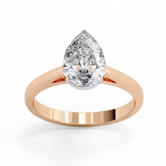 1.3 Carat Emerald Cut Lab-Grown Diamond Solitaire Engagement Ring in 18K White Gold