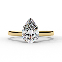 1.3 Carat Emerald Cut Lab-Grown Diamond Solitaire Engagement Ring in 18K White Gold