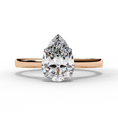 1.3 Carat Emerald Cut Lab-Grown Diamond Solitaire Engagement Ring in 18K White Gold