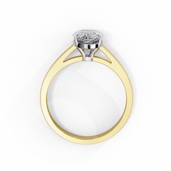 1.3 Carat Emerald Cut Lab-Grown Diamond Solitaire Engagement Ring in 18K White Gold