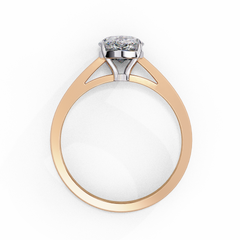 1.3 Carat Emerald Cut Lab-Grown Diamond Solitaire Engagement Ring in 18K White Gold