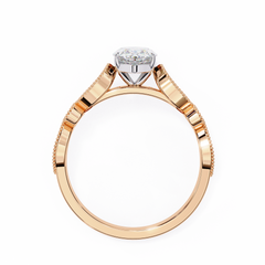 1.06 Carat Marquise Cut Beaded Lab-Grown Diamond Engagement Ring