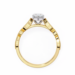 1.06 Carat Marquise Cut Beaded Lab-Grown Diamond Engagement Ring