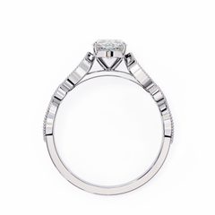 1.06 Carat Marquise Cut Beaded Lab-Grown Diamond Engagement Ring