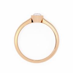 0.58 Carat Pear-Shaped Lab-Grown Diamond Ring in 18K Gold