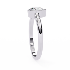 0.58 Carat Pear-Shaped Lab-Grown Diamond Ring in 18K Gold
