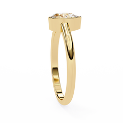0.58 Carat Pear-Shaped Lab-Grown Diamond Ring in 18K Gold