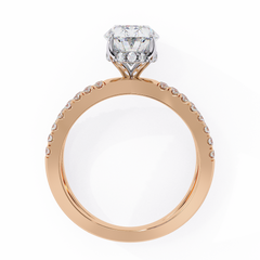 The Tory 1.57 Carat Oval Cut Engagement Ring with Hidden Halo & Split Shank