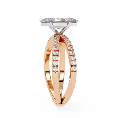Guinevere 1.14 Carat Marquise Cut Lab-Grown Diamond Engagement Ring in 18K Gold – Split Shank