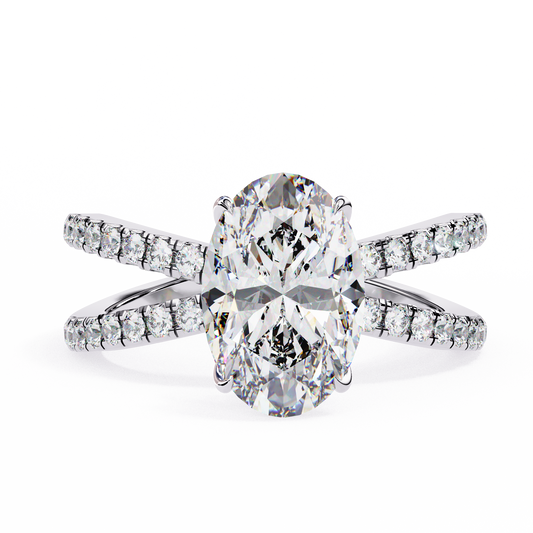 Guinevere 1.52 Carat Marquise Cut Lab-Grown Diamond Engagement Ring in 18K Gold – Split Shank