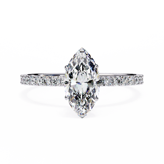 Solitairekart 1.12 Carat Marquise Cut Natural Diamond Ring – H Color, VS1 Clarity