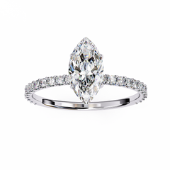 Solitairekart 1.12 Carat Marquise Cut Natural Diamond Ring – H Color, VS1 Clarity
