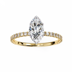 Solitairekart 1.12 Carat Marquise Cut Natural Diamond Ring – H Color, VS1 Clarity