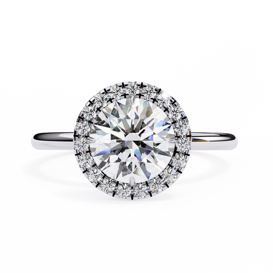 Eternity Halo 1.68 Carat Round Solitaire Diamond Ring