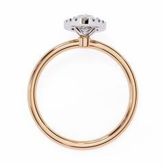 0.98 Carat Marquise Cut Halo Diamond Engagement Ring