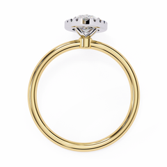 0.98 Carat Marquise Cut Halo Diamond Engagement Ring