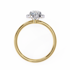 1.24 Carat Marquise Cut Halo Diamond Engagement Ring