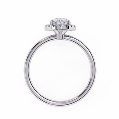 1.24 Carat Marquise Cut Halo Diamond Engagement Ring