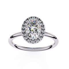 1.24 Carat Marquise Cut Halo Diamond Engagement Ring
