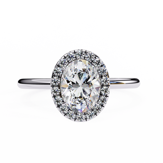 1.24 Carat Marquise Cut Halo Diamond Engagement Ring